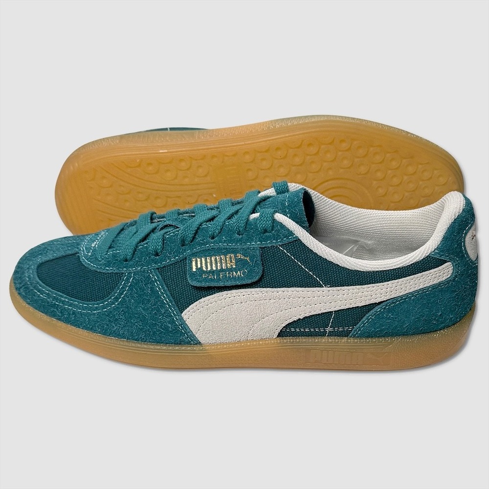 Puma Palermo Vintage Shoes - NEW Mens Size 9 Dark Teal / Gum - #49885-CL1